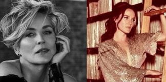 Hayley Sales and Sharon Stone