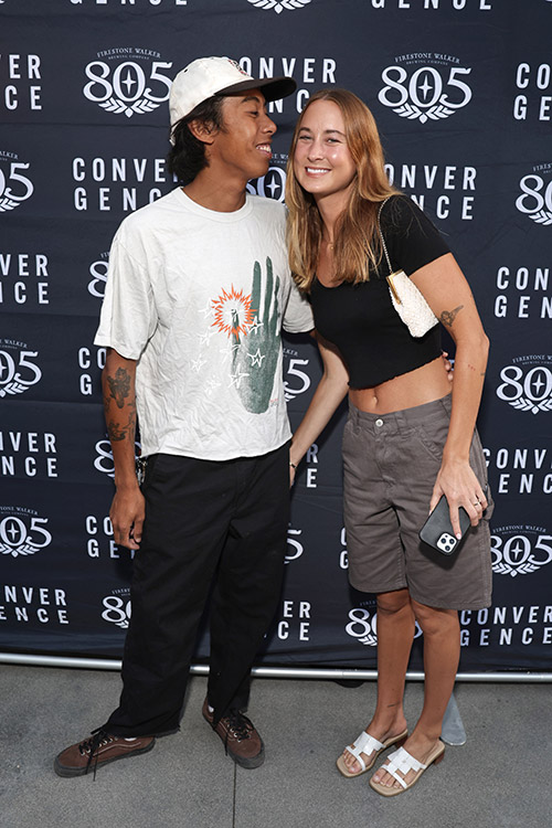 Grant Noble and Emma Critchfield at the 805 Beer film Convergence premiere