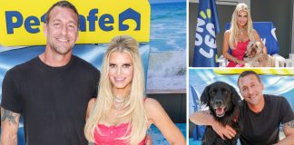 Jessica Simpson and Brandon McMillan attend PetSafe’s Unleashed Event Celebrating International Dog Day
