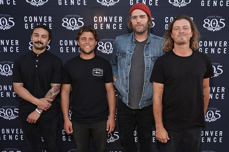 Nathan Sheetz, Conner Coffin, Dustin Hinz, Nate Tyler at the 805 Beer film Convergence premiere